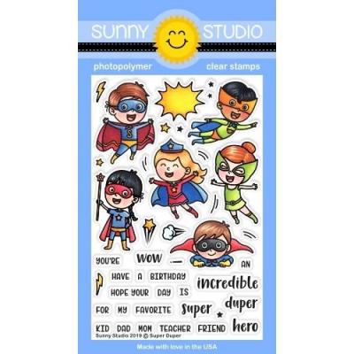 Sunny Studio Clear Stamps - Super Duper